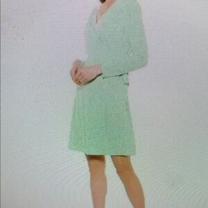 Alexia Admor Floral Retro Mini Dress Turquoise Daisy V Neck Wrap XL